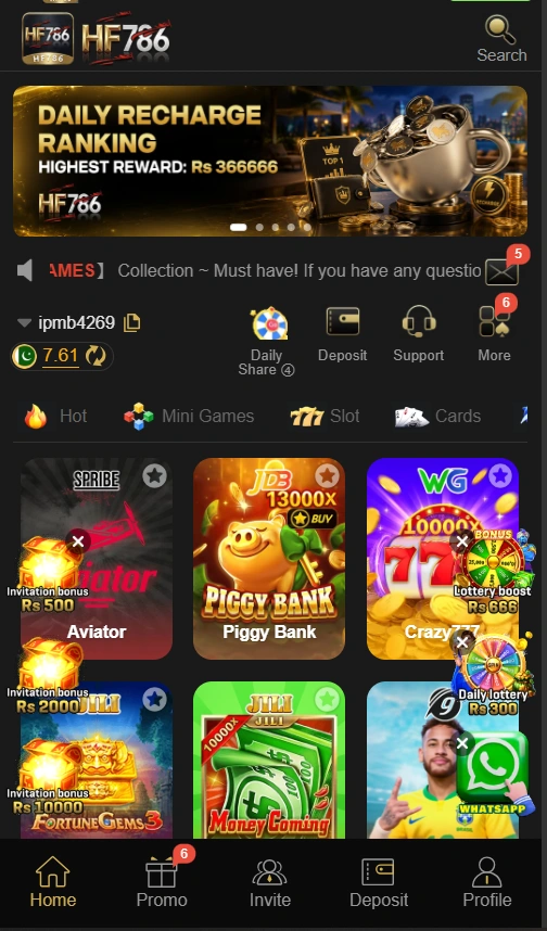 HF786 Game interface