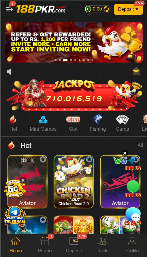 188PKR Game interface