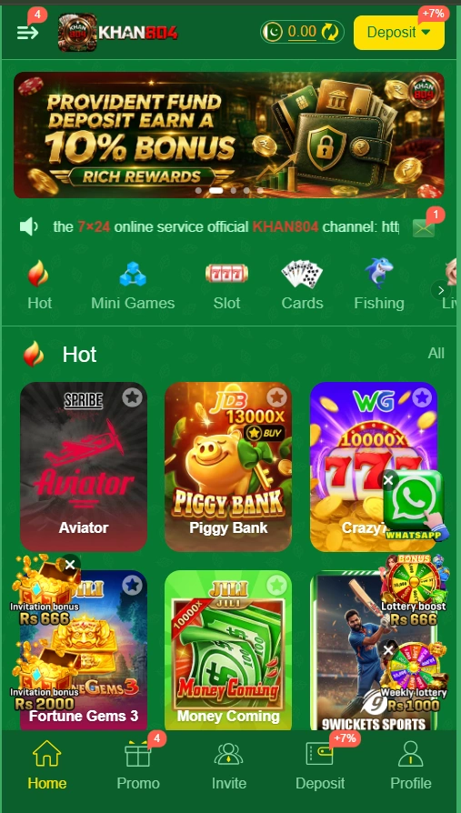 Khan804 Game interface