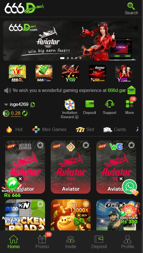 666D Game interface
